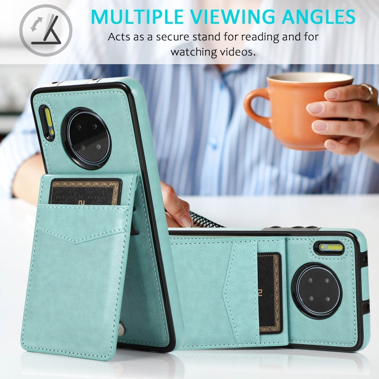 For Huawei Mate 30 Solid Color PC + TPU Protective Case with Holder & Card Slots