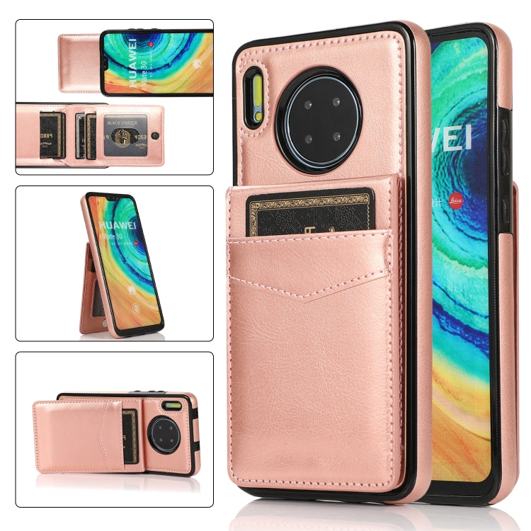For Huawei Mate 30 Solid Color PC + TPU Protective Case with Holder & Card Slots