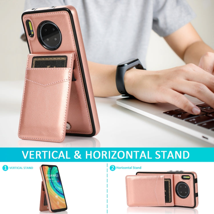For Huawei Mate 30 Solid Color PC + TPU Protective Case with Holder & Card Slots