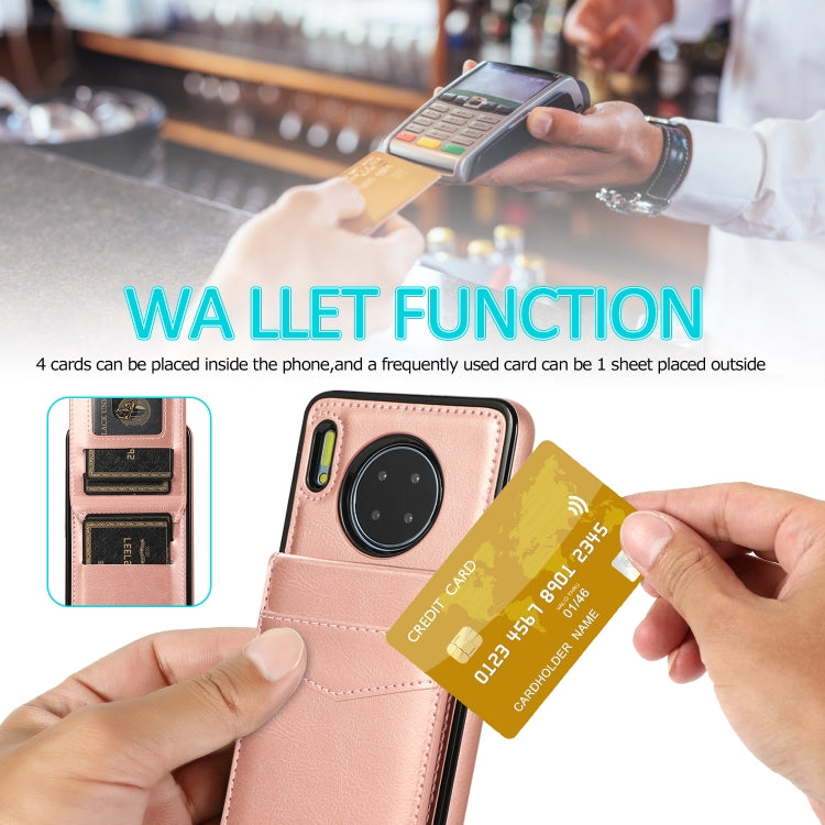 For Huawei Mate 30 Solid Color PC + TPU Protective Case with Holder & Card Slots