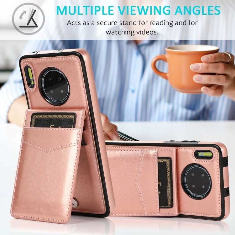 For Huawei Mate 30 Solid Color PC + TPU Protective Case with Holder & Card Slots