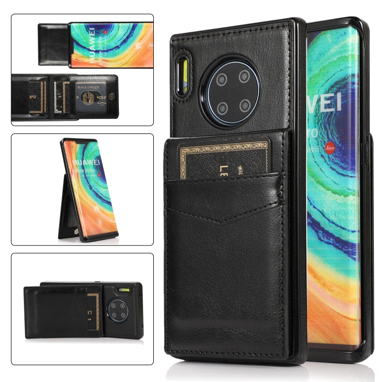 For Huawei Mate 30 Pro Solid Color PC + TPU Protective Case with Holder & Card Slots