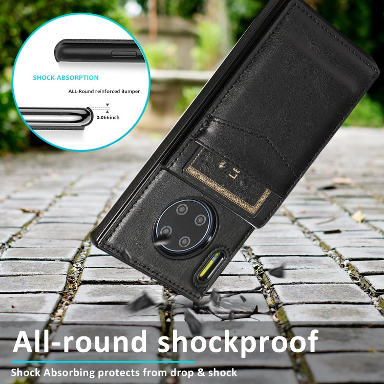 For Huawei Mate 30 Pro Solid Color PC + TPU Protective Case with Holder & Card Slots