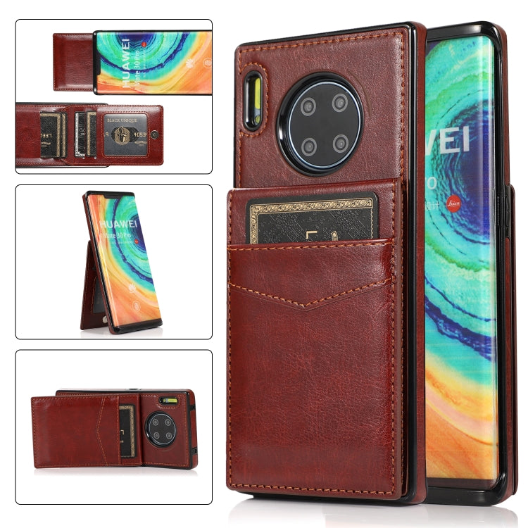 For Huawei Mate 30 Pro Solid Color PC + TPU Protective Case with Holder & Card Slots