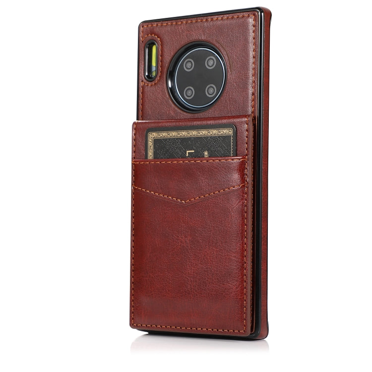 For Huawei Mate 30 Pro Solid Color PC + TPU Protective Case with Holder & Card Slots