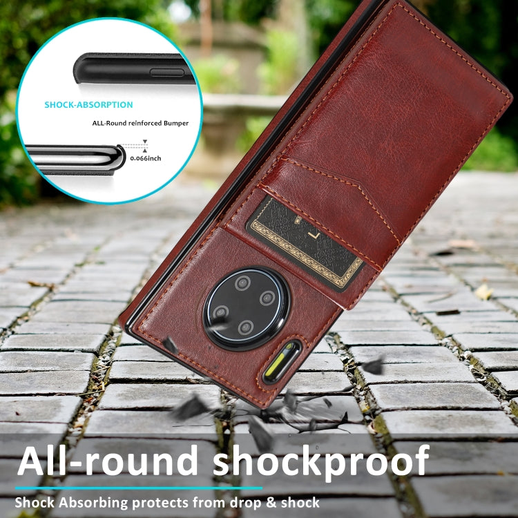 For Huawei Mate 30 Pro Solid Color PC + TPU Protective Case with Holder & Card Slots