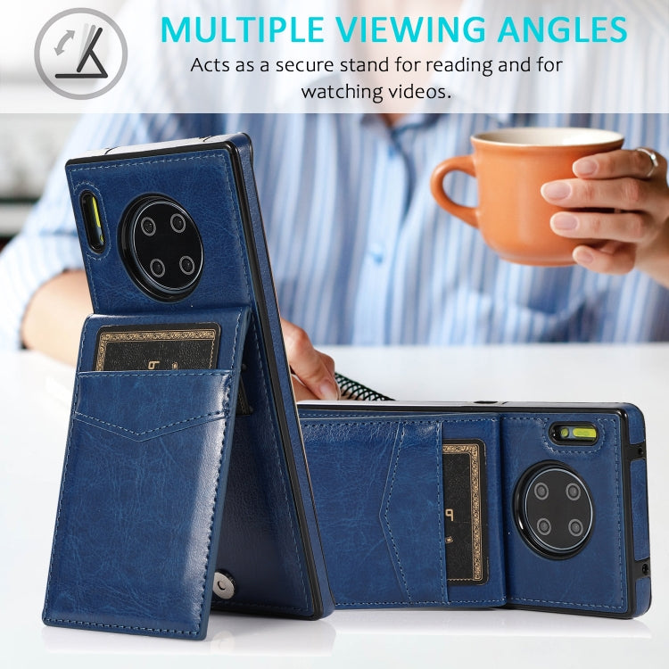 For Huawei Mate 30 Pro Solid Color PC + TPU Protective Case with Holder & Card Slots