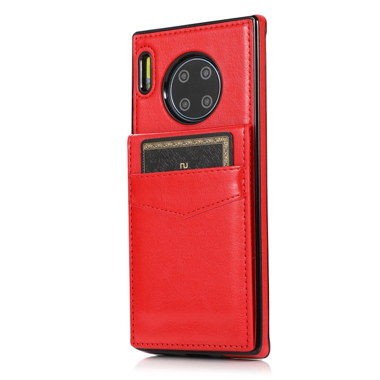 For Huawei Mate 30 Pro Solid Color PC + TPU Protective Case with Holder & Card Slots