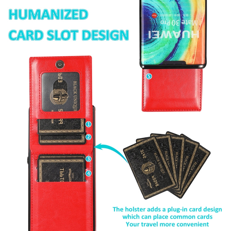 For Huawei Mate 30 Pro Solid Color PC + TPU Protective Case with Holder & Card Slots