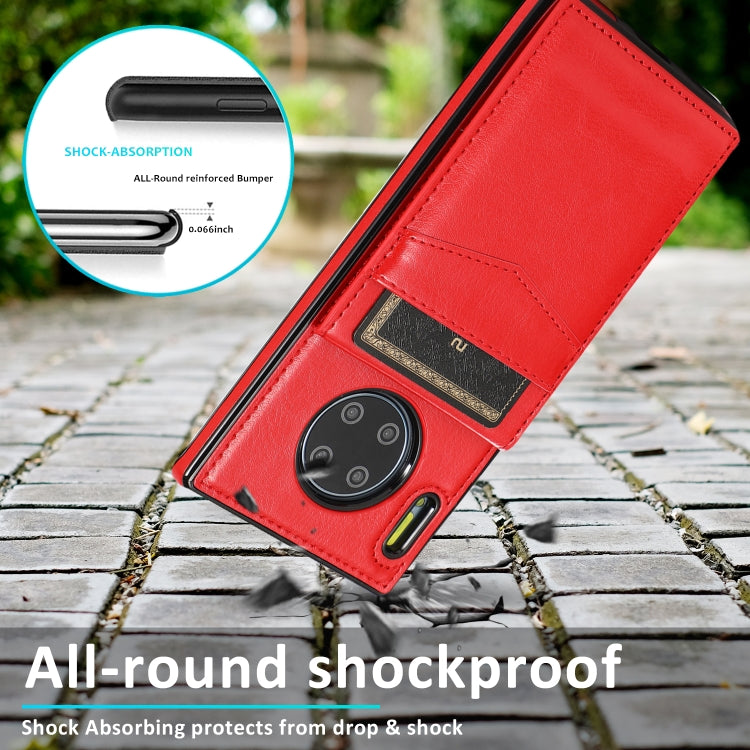 For Huawei Mate 30 Pro Solid Color PC + TPU Protective Case with Holder & Card Slots
