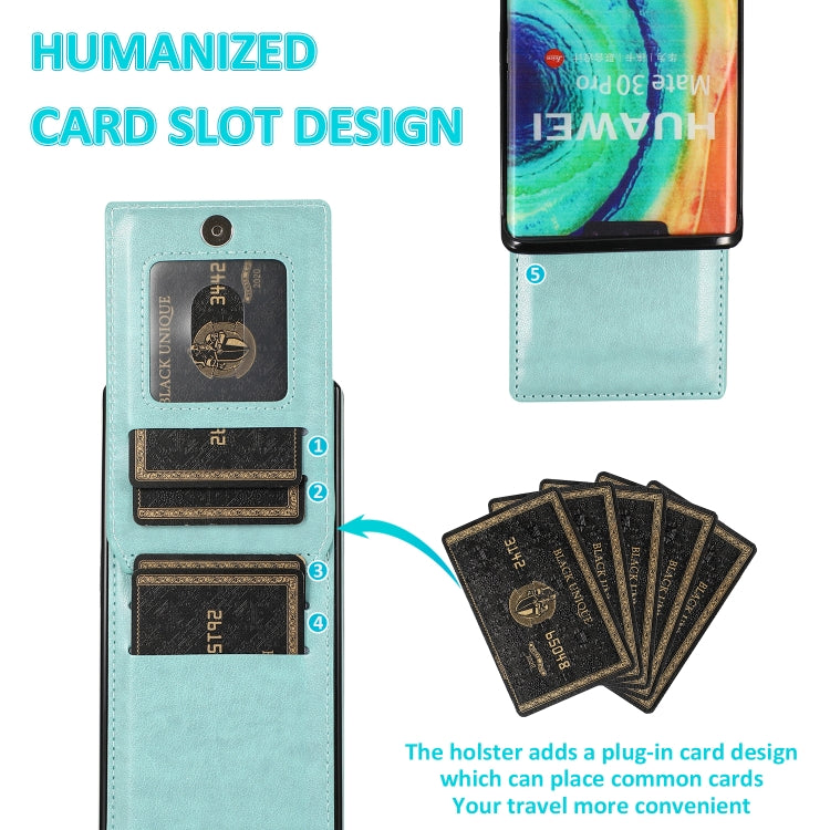 For Huawei Mate 30 Pro Solid Color PC + TPU Protective Case with Holder & Card Slots