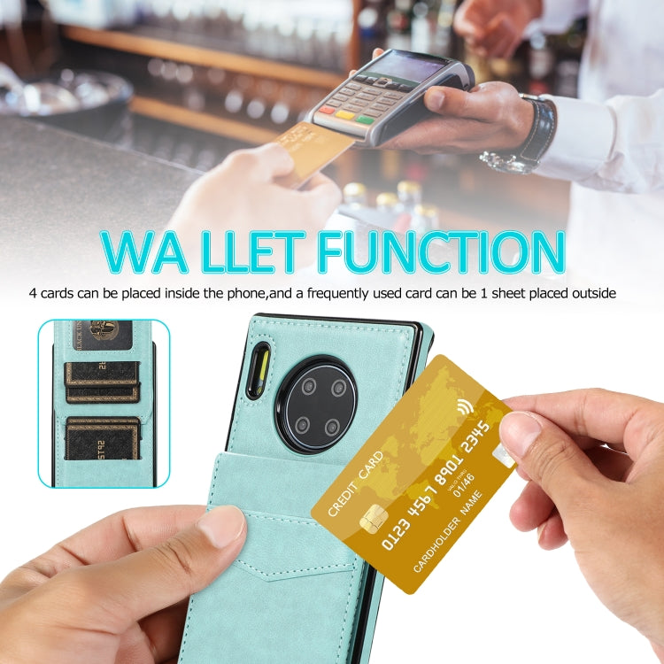 For Huawei Mate 30 Pro Solid Color PC + TPU Protective Case with Holder & Card Slots