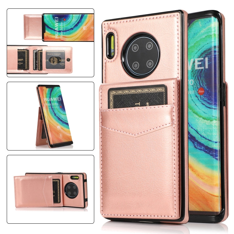 For Huawei Mate 30 Pro Solid Color PC + TPU Protective Case with Holder & Card Slots