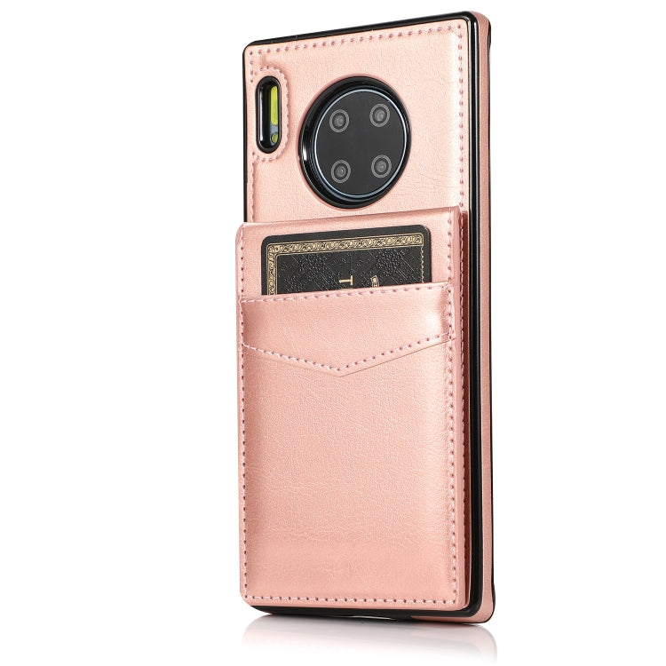 For Huawei Mate 30 Pro Solid Color PC + TPU Protective Case with Holder & Card Slots