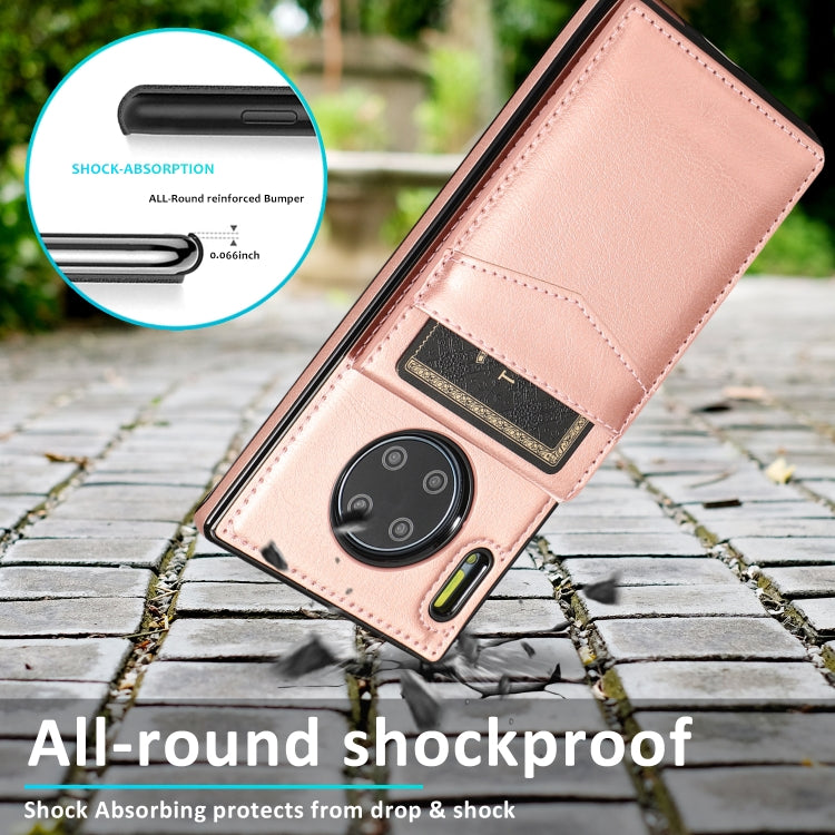 For Huawei Mate 30 Pro Solid Color PC + TPU Protective Case with Holder & Card Slots