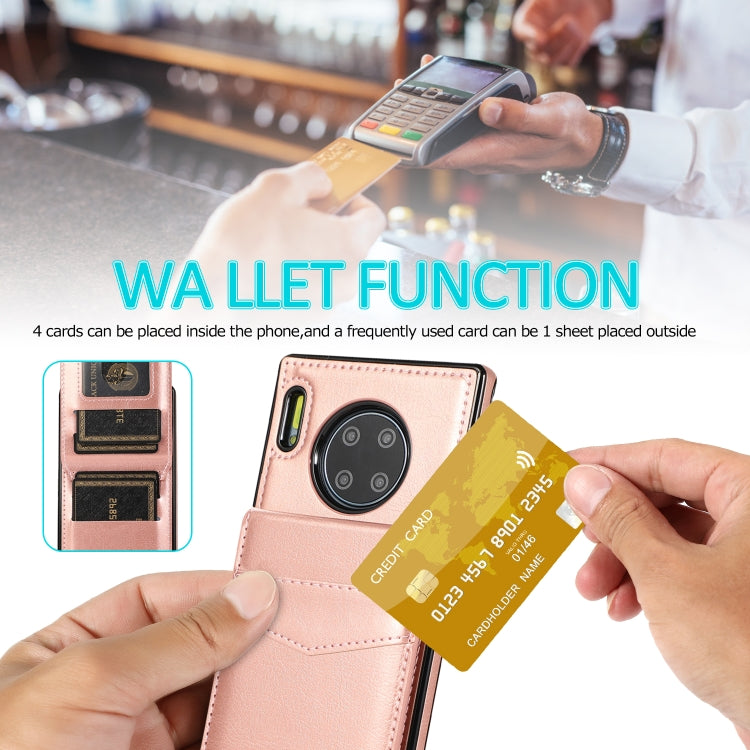For Huawei Mate 30 Pro Solid Color PC + TPU Protective Case with Holder & Card Slots