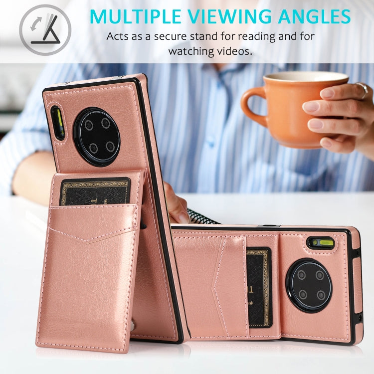 For Huawei Mate 30 Pro Solid Color PC + TPU Protective Case with Holder & Card Slots
