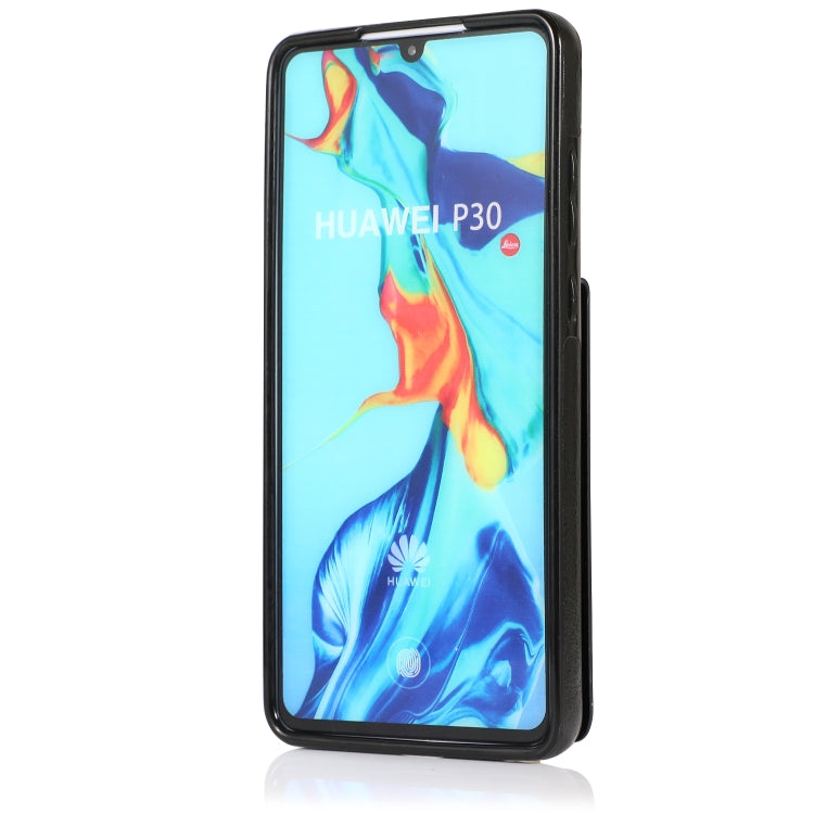 For Huawei P30 Solid Color PC + TPU Protective Case with Holder & Card Slots