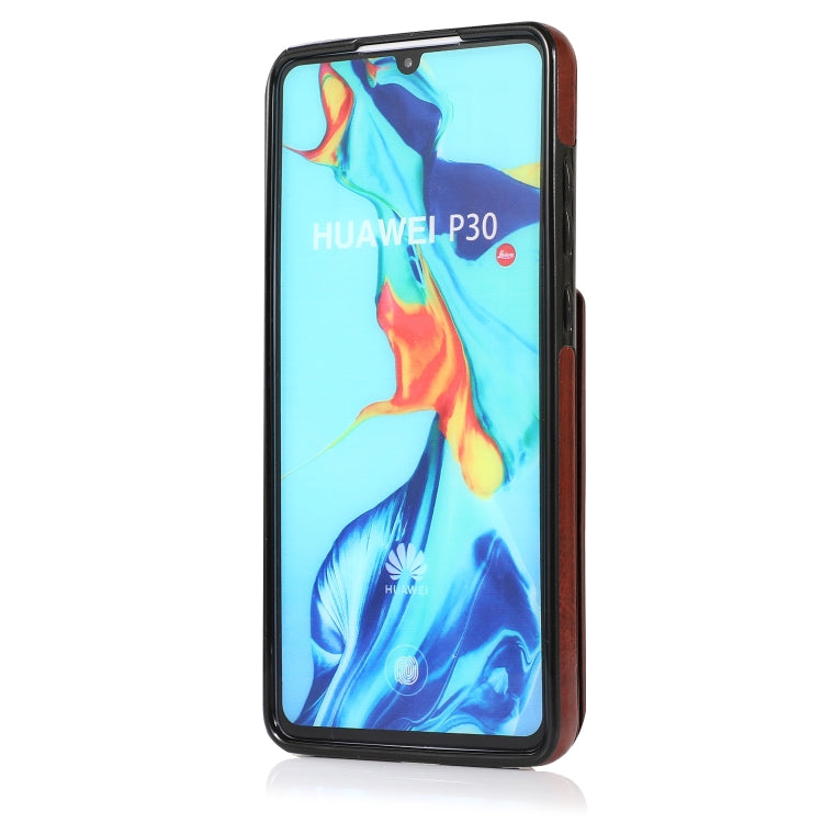 For Huawei P30 Solid Color PC + TPU Protective Case with Holder & Card Slots