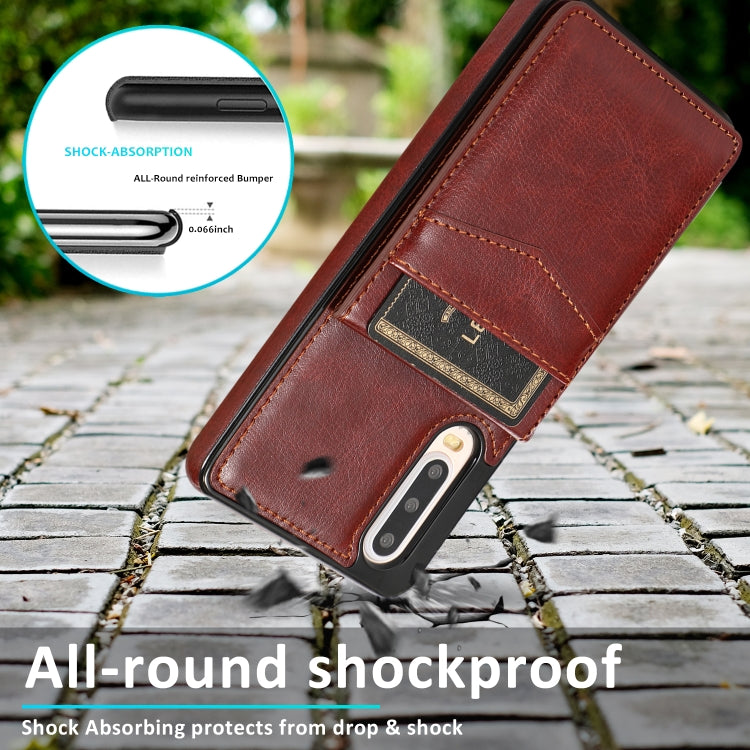 For Huawei P30 Solid Color PC + TPU Protective Case with Holder & Card Slots
