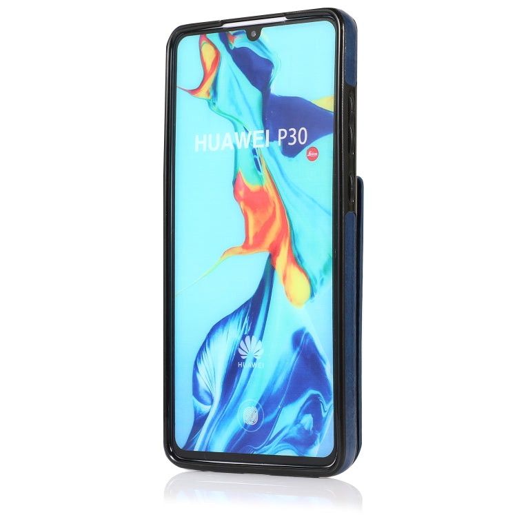 For Huawei P30 Solid Color PC + TPU Protective Case with Holder & Card Slots