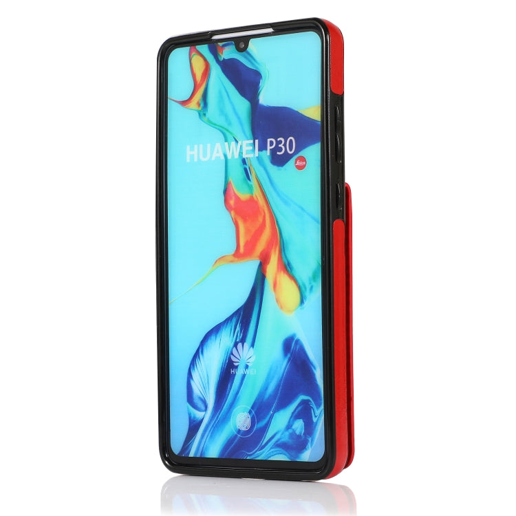 For Huawei P30 Solid Color PC + TPU Protective Case with Holder & Card Slots