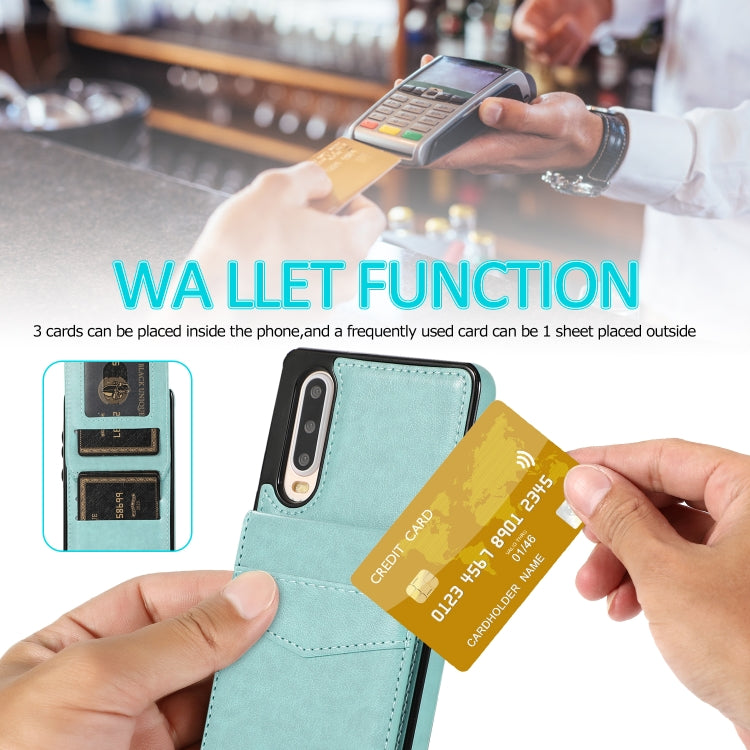 For Huawei P30 Solid Color PC + TPU Protective Case with Holder & Card Slots