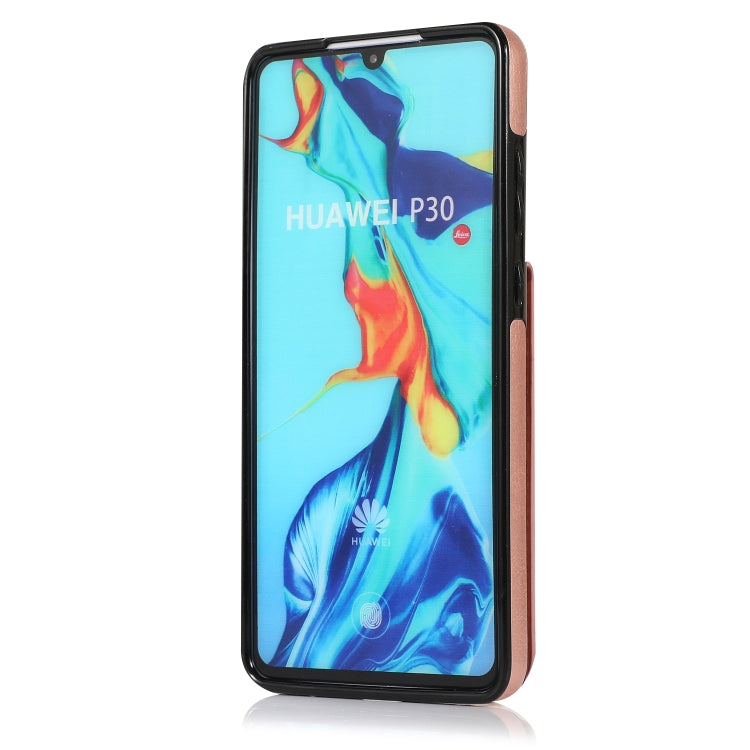 For Huawei P30 Solid Color PC + TPU Protective Case with Holder & Card Slots
