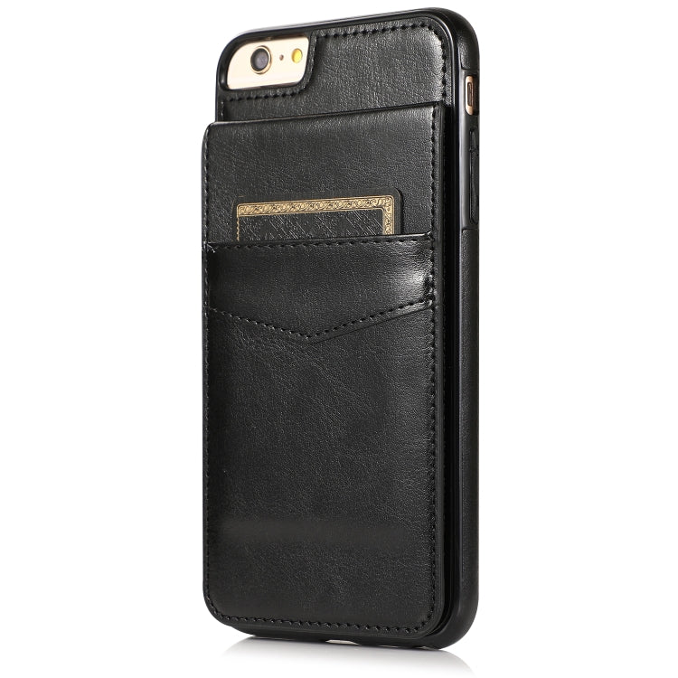 Solid Color PC + TPU Protective Case with Holder & Card Slots For iPhone 6