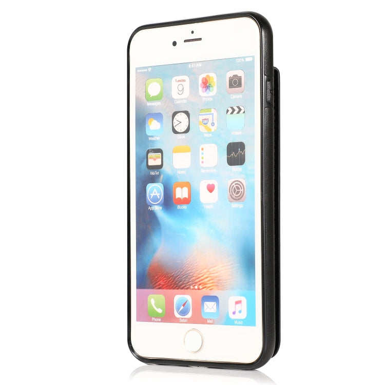 Solid Color PC + TPU Protective Case with Holder & Card Slots For iPhone 6