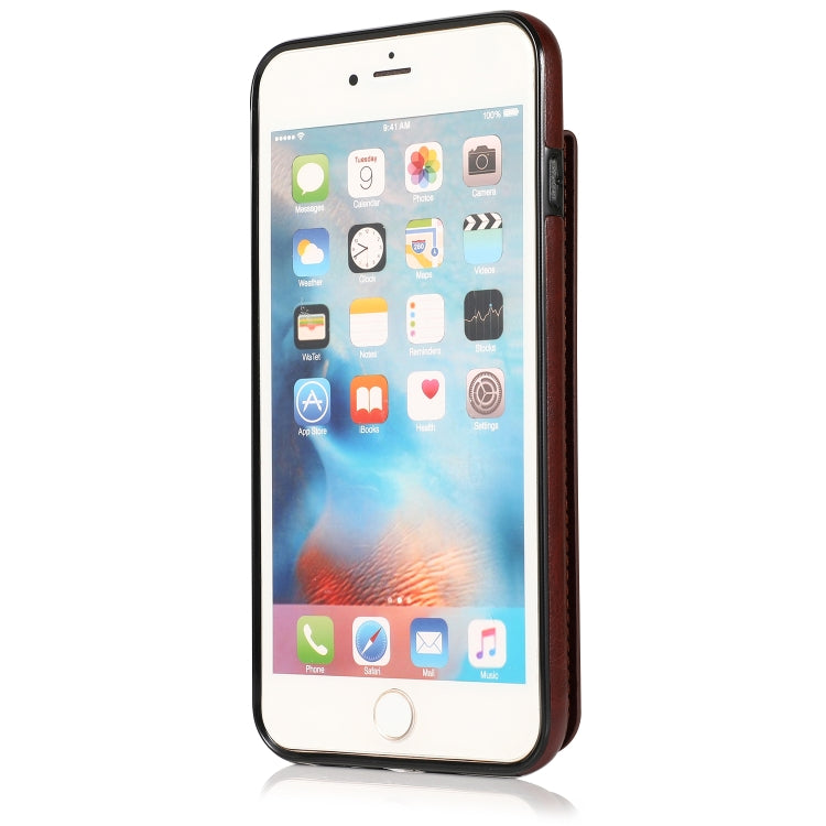 Solid Color PC + TPU Protective Case with Holder & Card Slots For iPhone 6