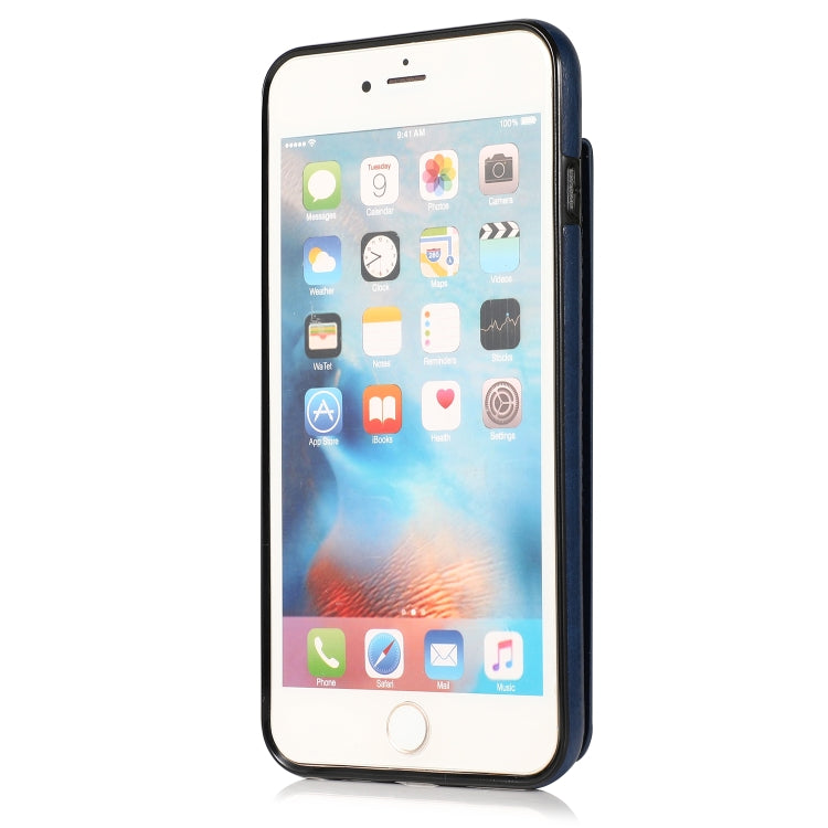 Solid Color PC + TPU Protective Case with Holder & Card Slots For iPhone 6