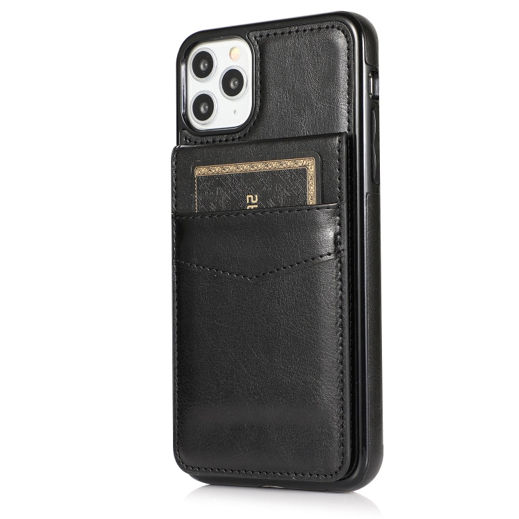 For iPhone 11 Pro Solid Color PC + TPU Protective Case with Holder & Card Slots