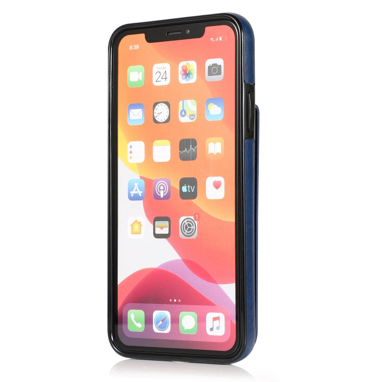 For iPhone 11 Pro Solid Color PC + TPU Protective Case with Holder & Card Slots