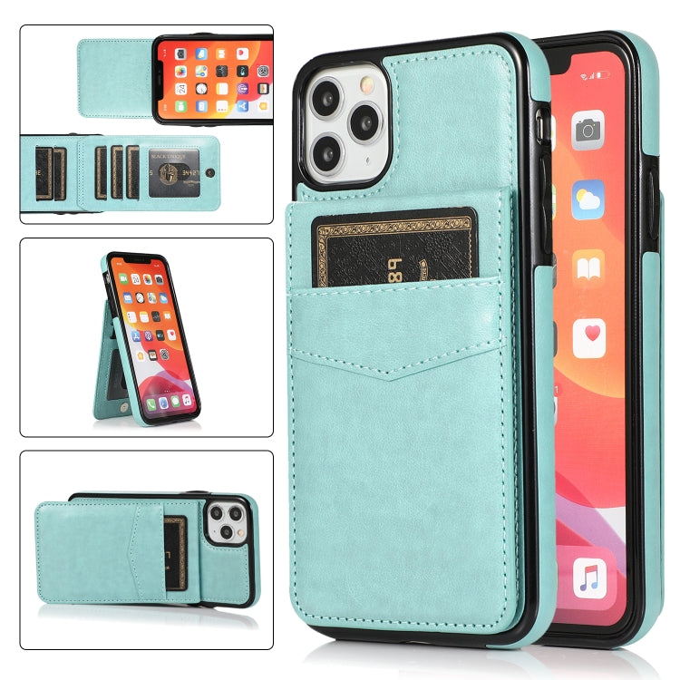 For iPhone 11 Pro Solid Color PC + TPU Protective Case with Holder & Card Slots