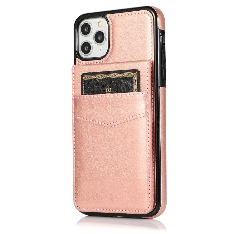 For iPhone 11 Pro Solid Color PC + TPU Protective Case with Holder & Card Slots