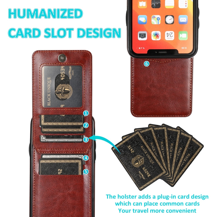 For iPhone 11 Pro Max Solid Color PC + TPU Protective Case with Holder & Card Slots
