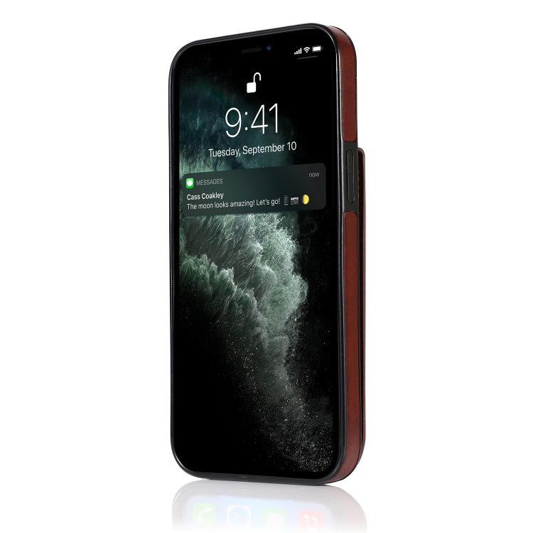 For iPhone 12 Pro Max Solid Color PC + TPU Protective Case with Holder & Card Slots