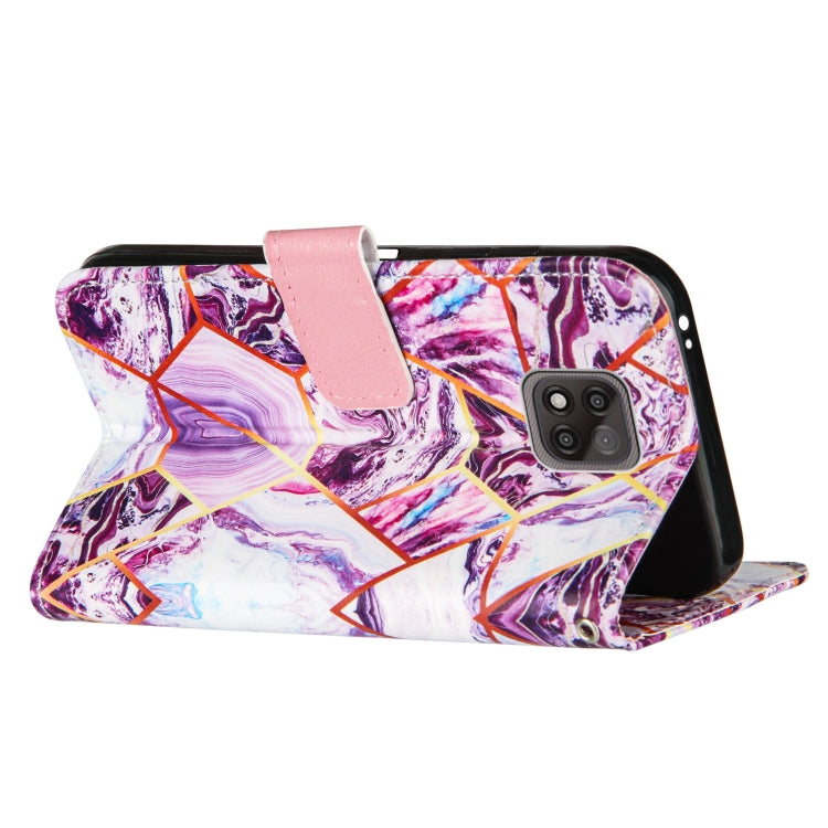 For Motorola Moto G Power (2021) Marble Stitching Horizontal Flip PU Leather Case with Holder & Card Slots & Wallet & Lanyard