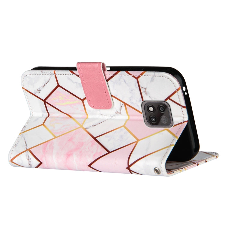 For Motorola Moto G Power (2021) Marble Stitching Horizontal Flip PU Leather Case with Holder & Card Slots & Wallet & Lanyard