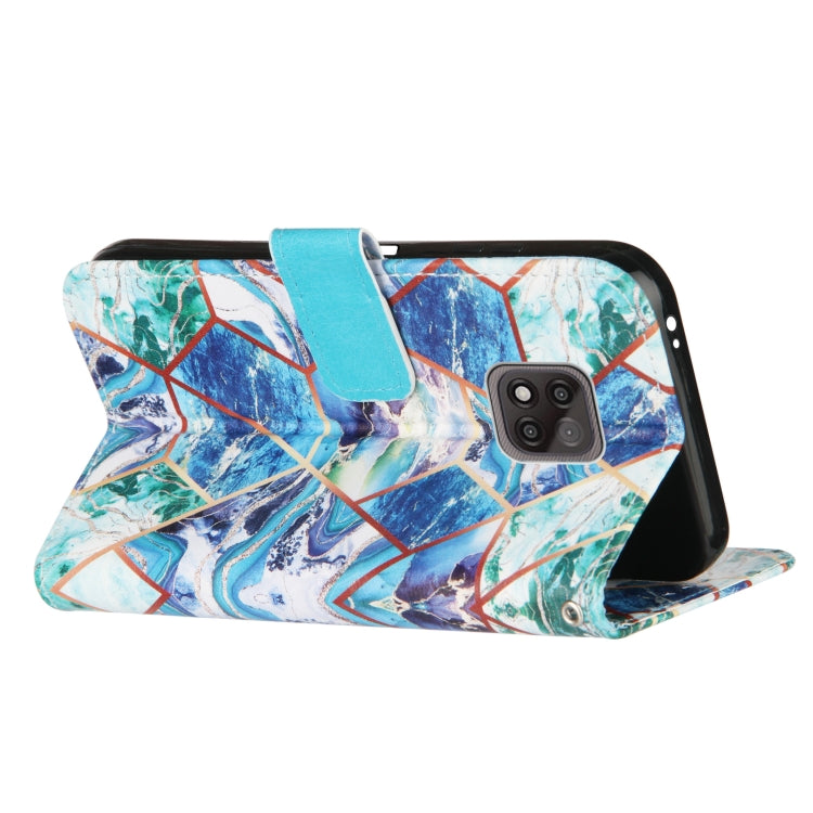 For Motorola Moto G Power (2021) Marble Stitching Horizontal Flip PU Leather Case with Holder & Card Slots & Wallet & Lanyard