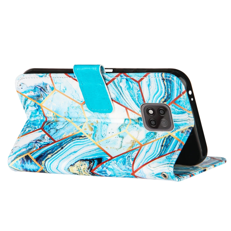 For Motorola Moto G Power (2021) Marble Stitching Horizontal Flip PU Leather Case with Holder & Card Slots & Wallet & Lanyard