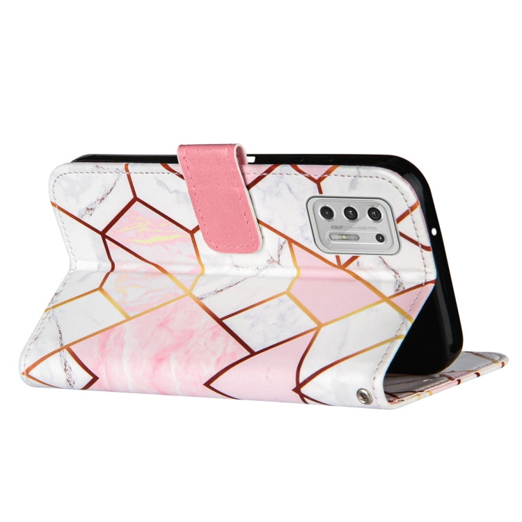 For Motorola Moto G Stylus (2021) Marble Stitching Horizontal Flip PU Leather Case with Holder & Card Slots & Wallet & Lanyard