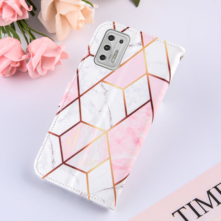 For Motorola Moto G Stylus (2021) Marble Stitching Horizontal Flip PU Leather Case with Holder & Card Slots & Wallet & Lanyard