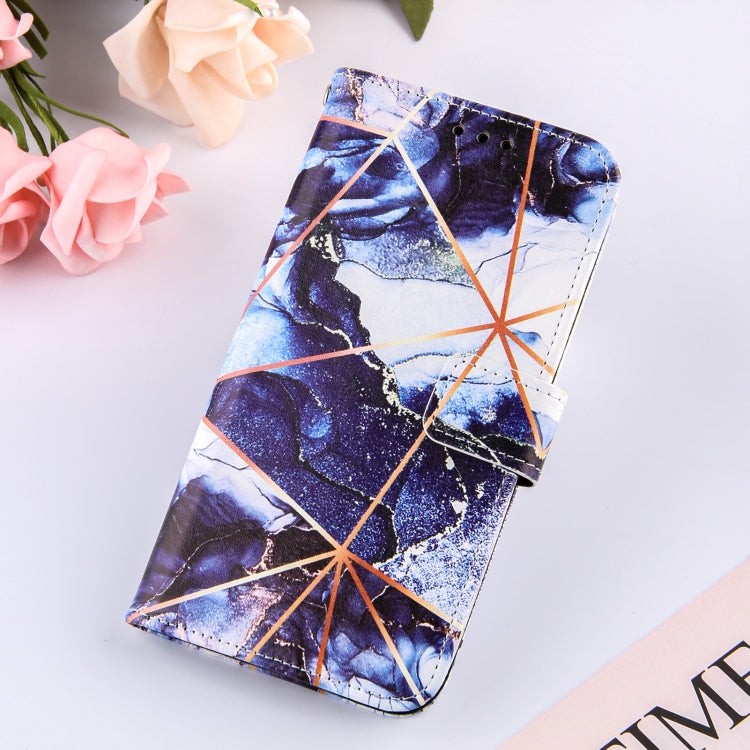 For OnePlus 9 Marble Stitching Horizontal Flip PU Leather Case with Holder & Card Slots & Wallet & Lanyard