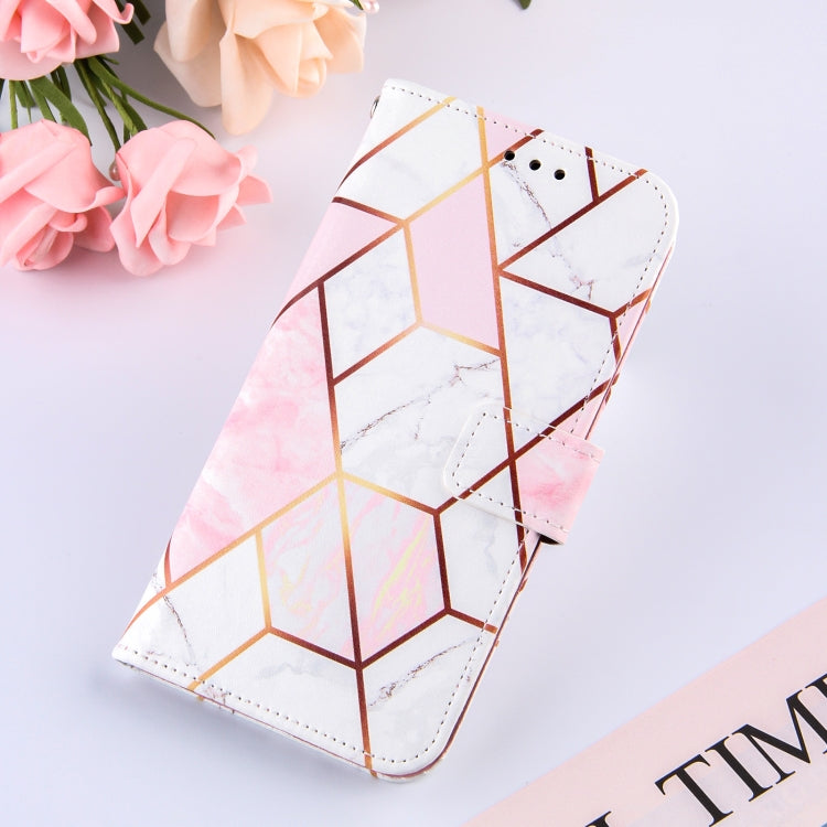 For OnePlus 9 Marble Stitching Horizontal Flip PU Leather Case with Holder & Card Slots & Wallet & Lanyard