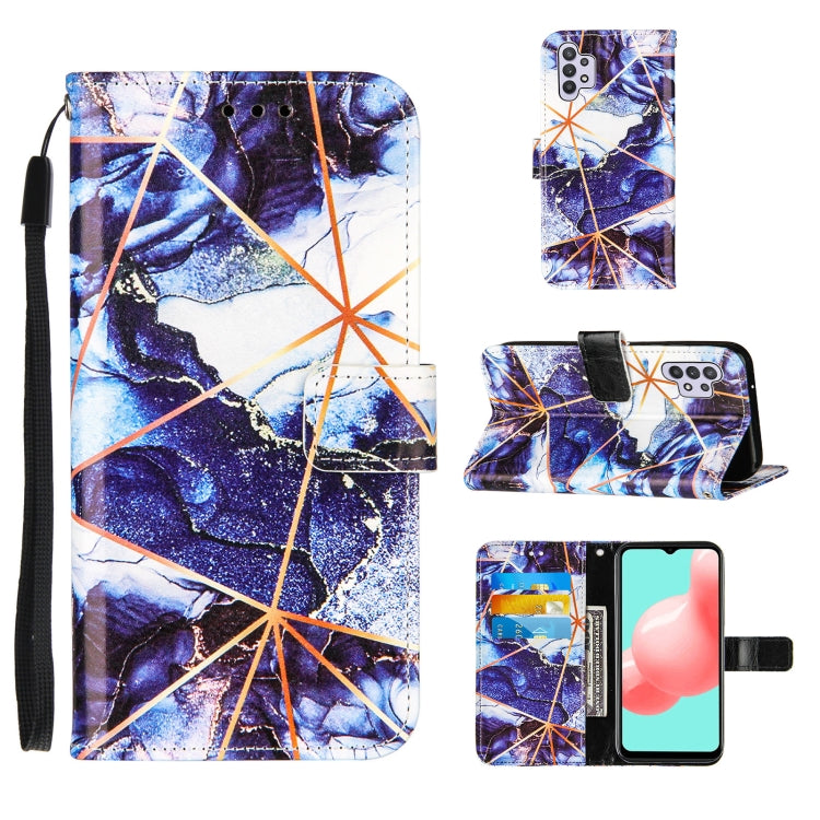 For Samsung Galaxy A32 5G Marble Stitching Horizontal Flip PU Leather Case with Holder & Card Slots & Wallet & Lanyard
