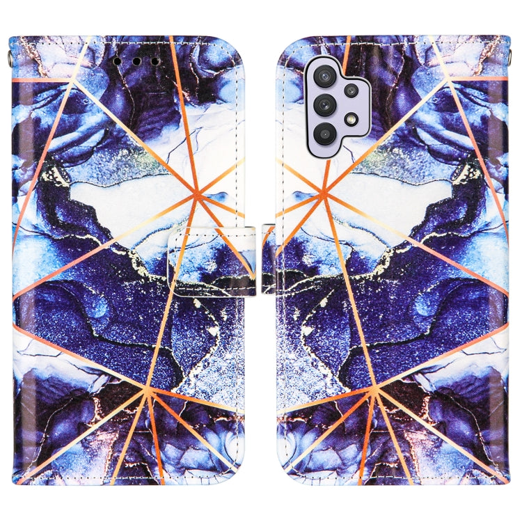 For Samsung Galaxy A32 5G Marble Stitching Horizontal Flip PU Leather Case with Holder & Card Slots & Wallet & Lanyard