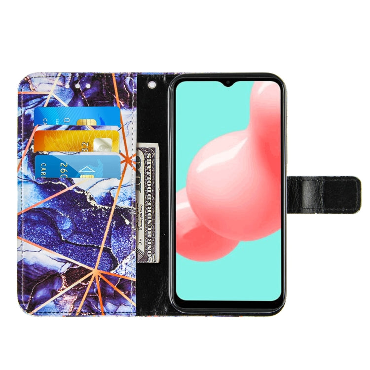 For Samsung Galaxy A32 5G Marble Stitching Horizontal Flip PU Leather Case with Holder & Card Slots & Wallet & Lanyard