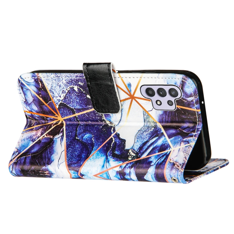 For Samsung Galaxy A32 5G Marble Stitching Horizontal Flip PU Leather Case with Holder & Card Slots & Wallet & Lanyard